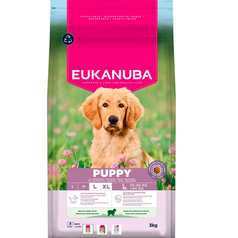 Puppy LargeLam og ris 3 kg