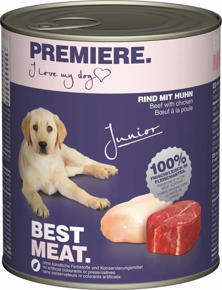 Junior Best Meat, dåse okse & kylling 800 g - Maxi Zoo Danmark