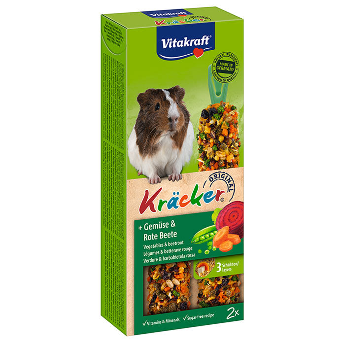 Kräcker Marsvin med grøntsager