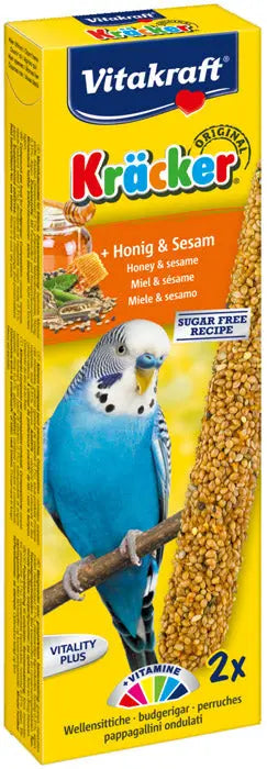 Kräcker undulat Honning & Sesam 2x30 g - Maxi Zoo Danmark