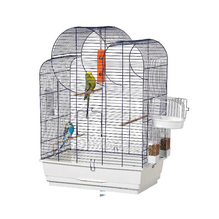 Eliza Fuglebur til undulater Blå/hvid 54 x 34 x 75 cm