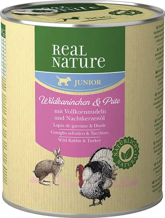 Junior, dåse kanin & kalkun 800 g REAL NATURE