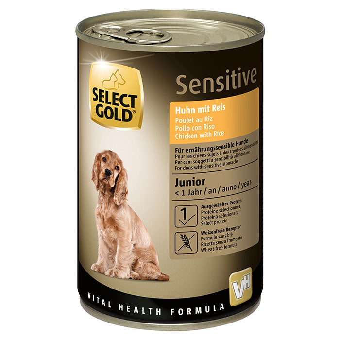 Junior Sensitive, dåse kylling & ris 400 g