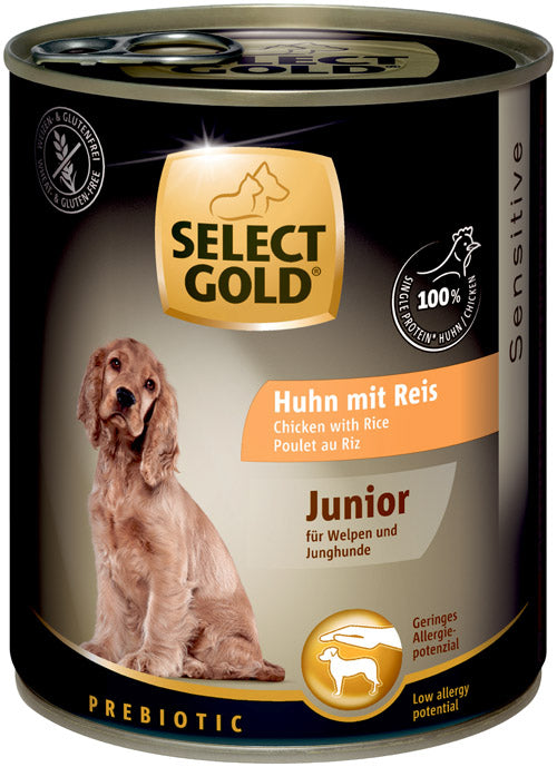 Junior Sensitive, dåse kylling & ris 800 g