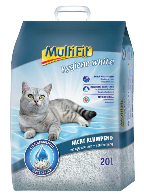 Kattegrus Hygiene white ikke klumpende 7 kg / 20 l