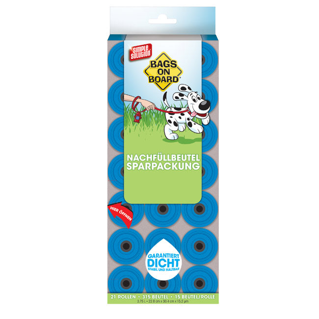 Høm høm poser 21 ruller á 15 stk,  blå