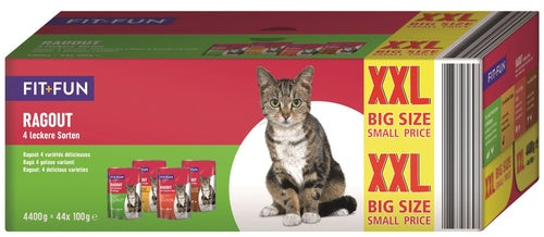 Adult Ragout, menuboks pouch Kød 4 varianter 44x100 g