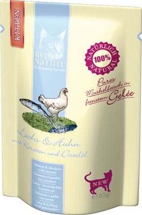 Kitten Gelé, pouch laks & kylling 85 g