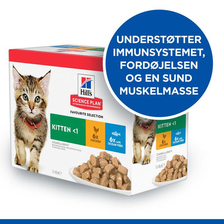 Kitten Healthy Dev., menu pou kylling & fisk 12 x 85 g