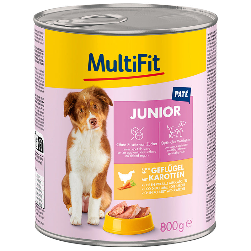 Junior Paté, dåse fjerkræ & gulerod 800 g