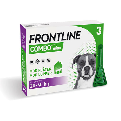 Flåt-og Loppemiddel Combo Vet 20-40 kg 3 x 2,68 ml hund