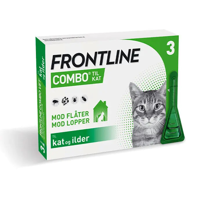 Flåt- & Loppemiddel Combo Vet kat 1 kg+ - 3x0,5 ml - Maxi Zoo Danmark