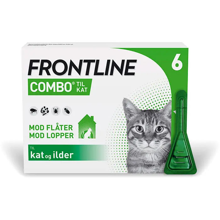 Flåt- & Loppemiddel Combo Vet kat 1 kg+ - 6x0,5 ml - Maxi Zoo Danmark