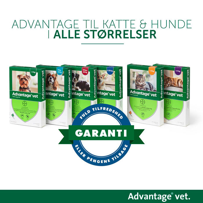 Loppemiddel 4 x 0,4 ml under 4 kg kat