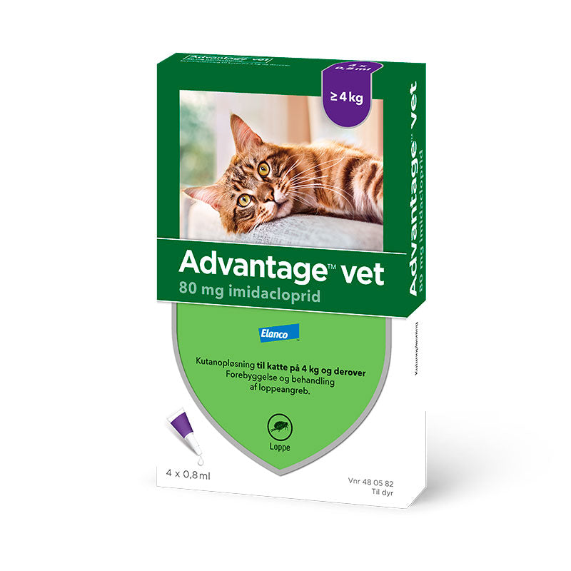 Loppemiddel 4 x 0,8 ml over 4 kg kat