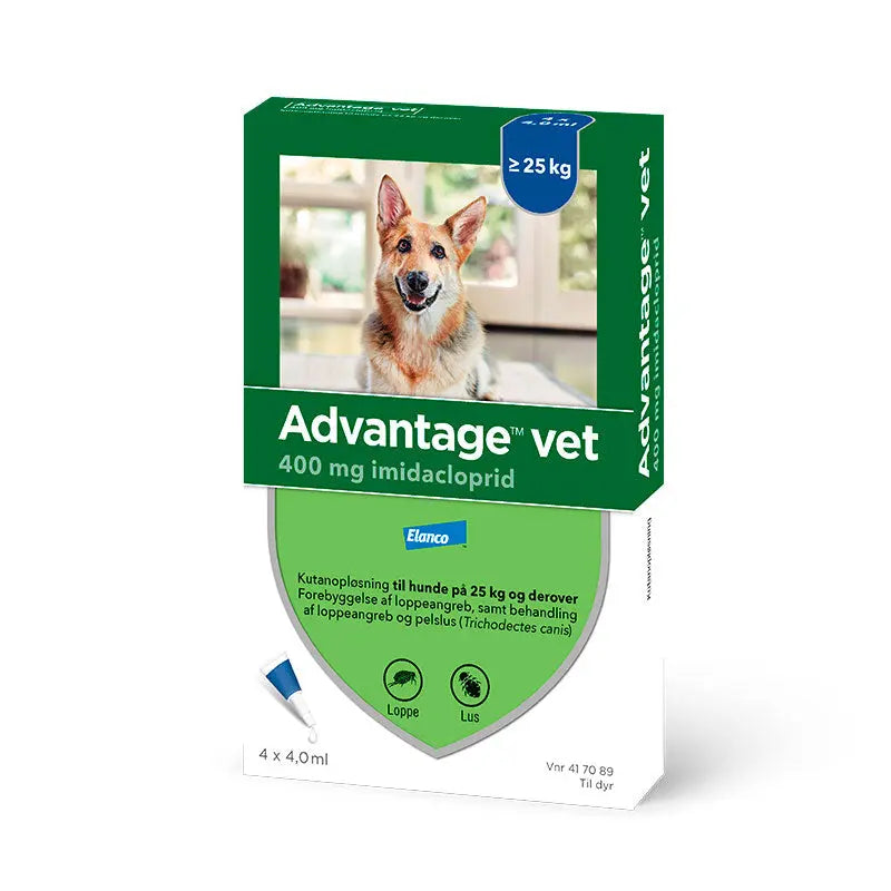 Loppemiddel hund over 25 kg - 4x4,0 ml ADVANTAGE VET