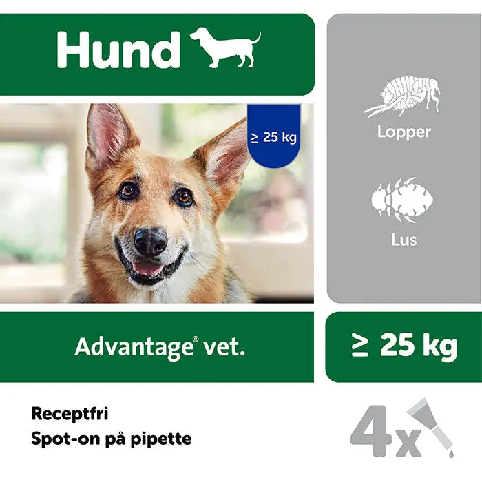 Loppemiddel hund over 25 kg - 4x4,0 ml ADVANTAGE VET