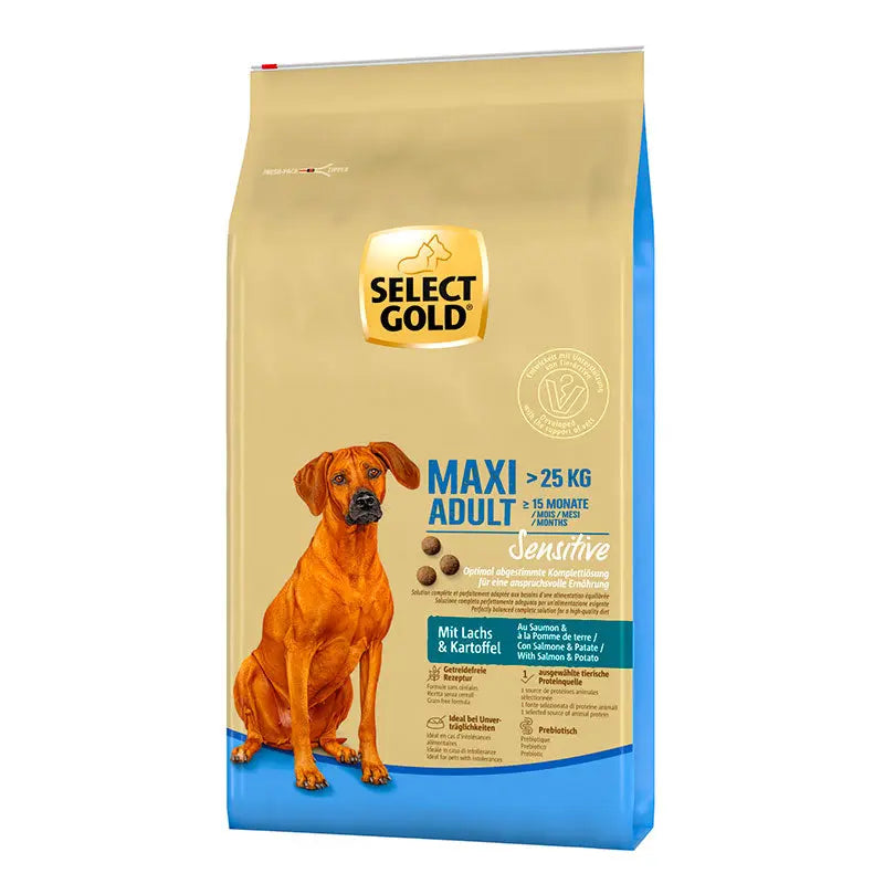 Adult Sensitive Maxi laks & kartofler 12 kg - Maxi Zoo Danmark