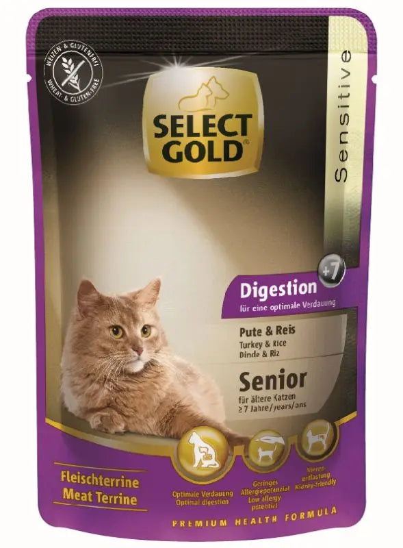 Senior Sensitive Digestion pouch kalkun & ris 85 g - Maxi Zoo Danmark