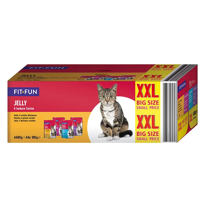 Adult Jelly, menuboks pouch 4 varianter 44x100 g - Maxi Zoo Danmark