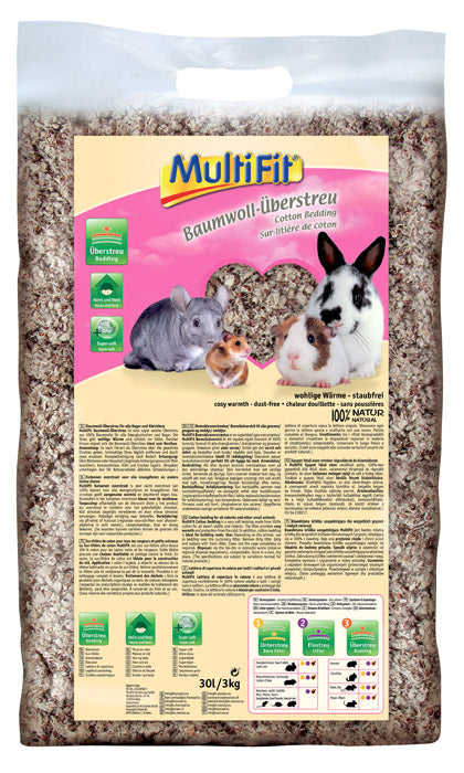 Bomuld strøelse 30 l / 3 kg