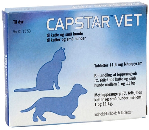 Loppemiddel Capstar Vet 1-11 kg/11 mg til hund & kat