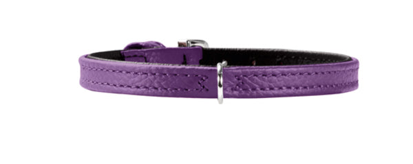 Læderhalsbånd Tiny Petit 16,5-20,5 cm x 0,8 cm violet