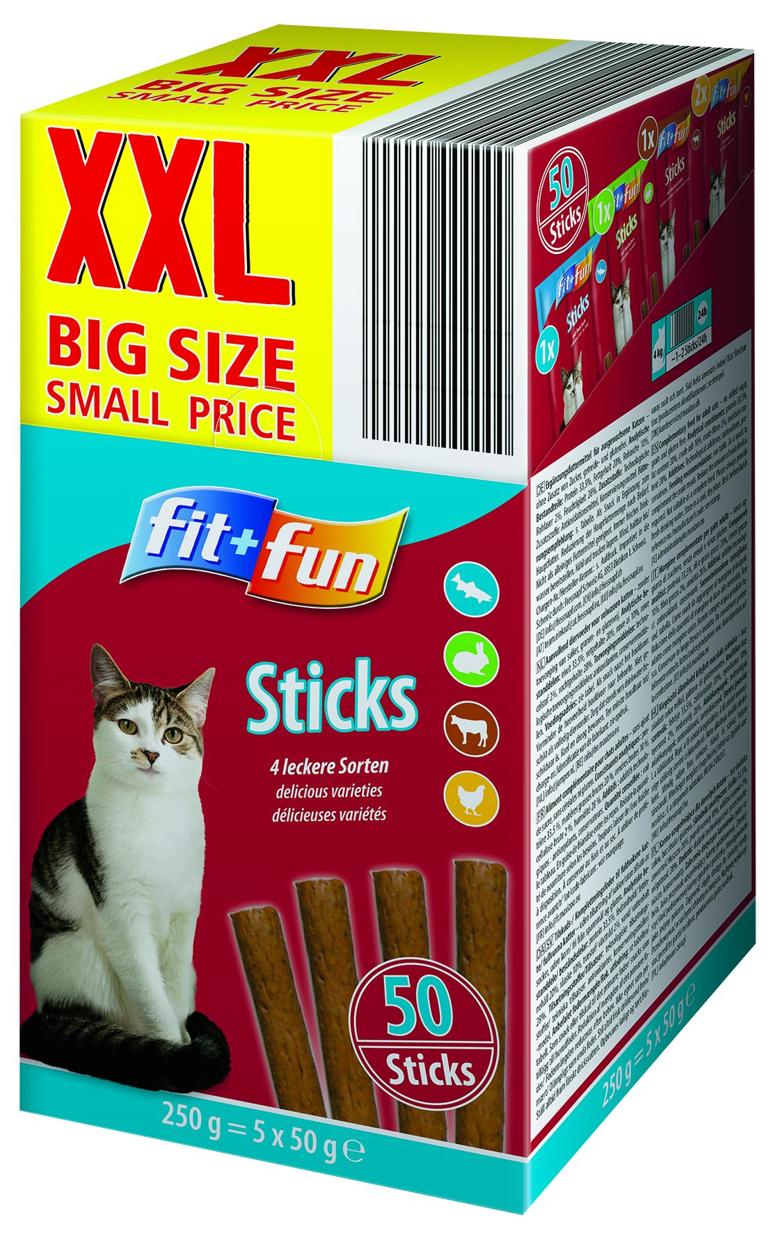 Sticks Multipack blå4 varianter 5x50 g
