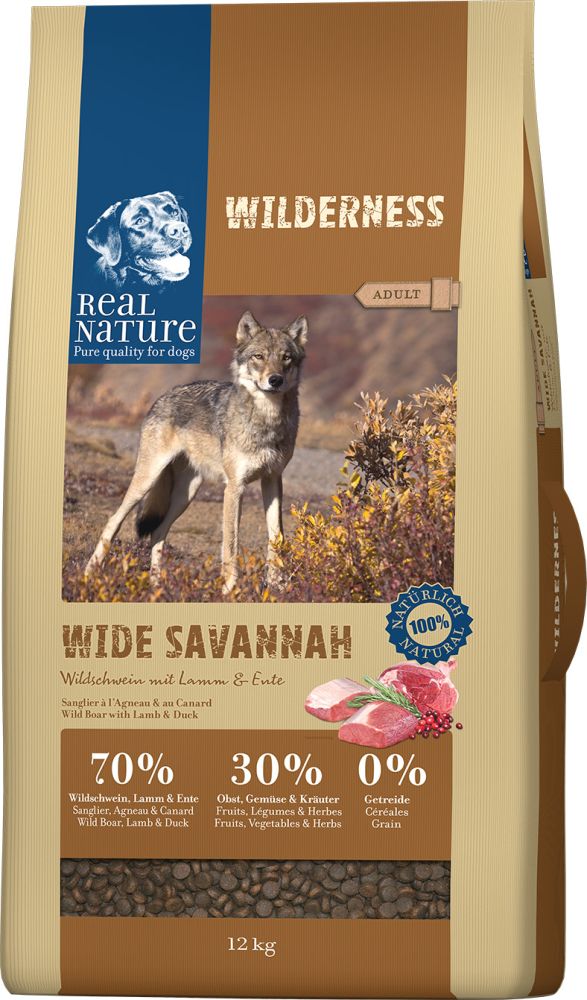 Adult Wilderness Wide Savannah vildsvin & lam 12kg