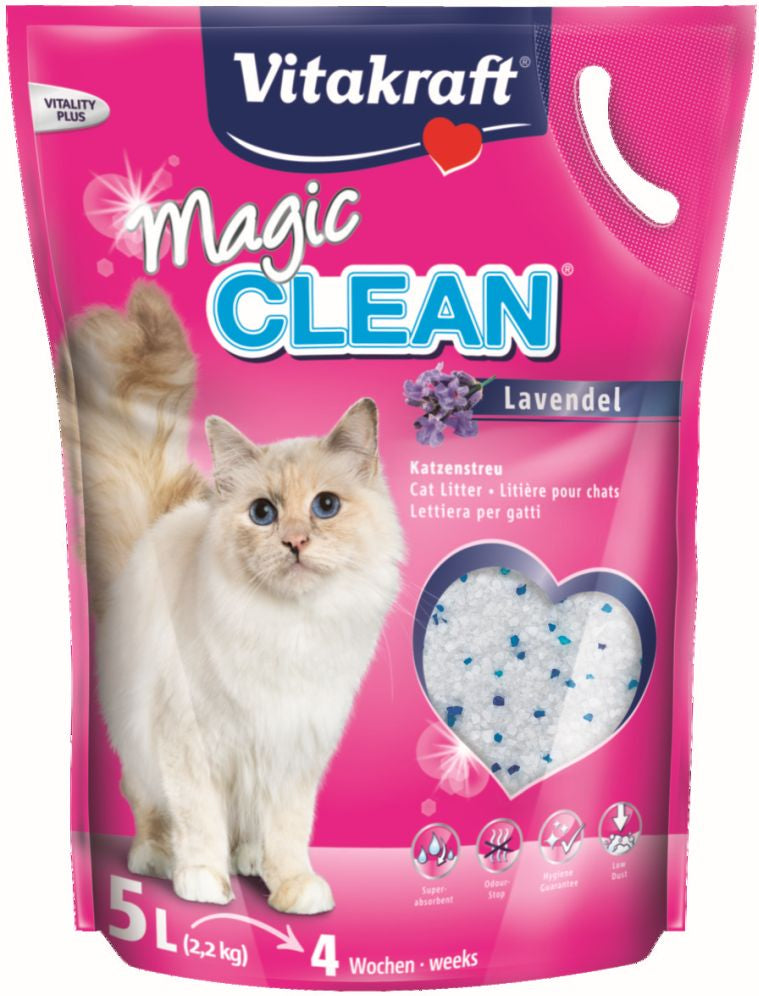 Kattegrus Magic Clean Lavendel ikke klumpende 5 l / 2,2 kg