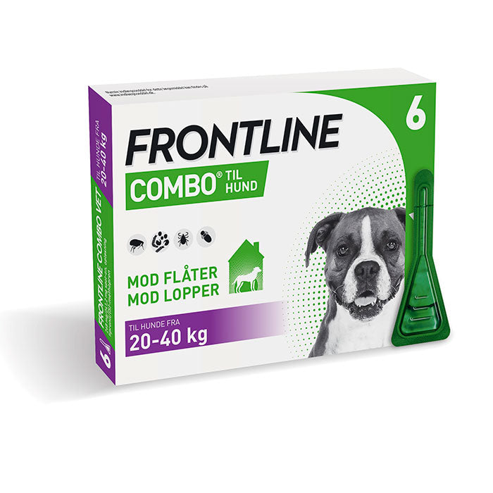 Flåt-og Loppemiddel Combo vet 20-40 kg 6x2,68ml til hund