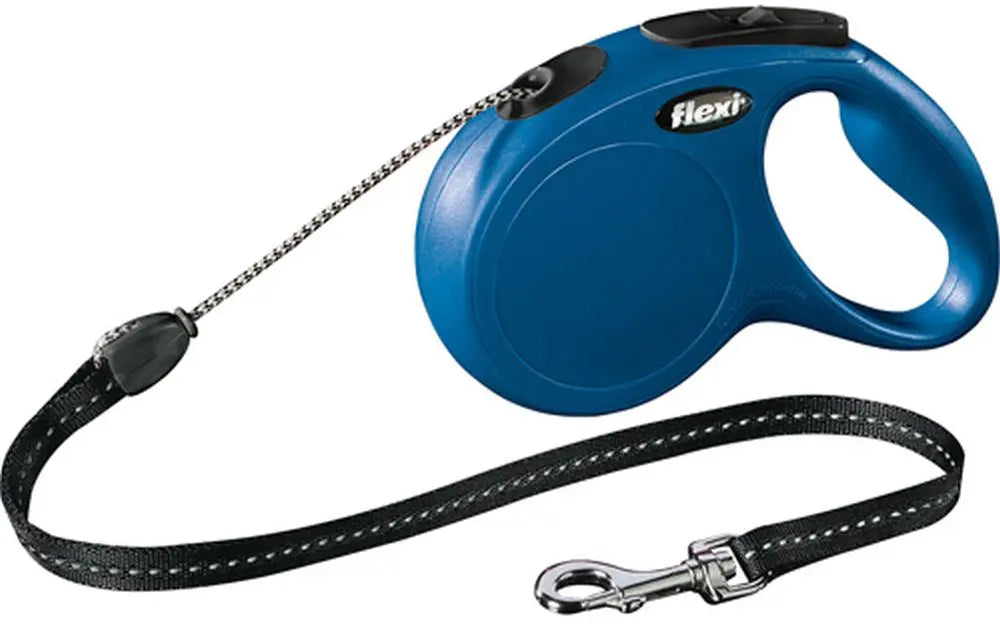 Hundesnor New Classic medium 5 m < 20 kg blå FLEXI