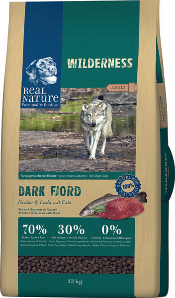 Adult Wilderness Dark Fjord kronhjort, laks & and 12 kg