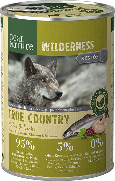 Senior Wilderness True Country kylling & laks 400 g