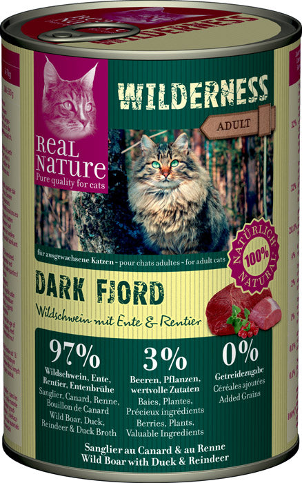Adult Wild. Dark Fjord, dåse vildsvin, and & rensdyr 400 g