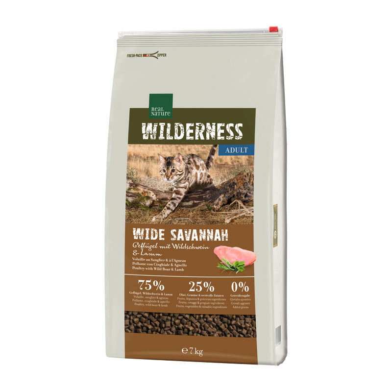 Adult Wilderness Wide Savannah fjerkræ & lam 7 kg