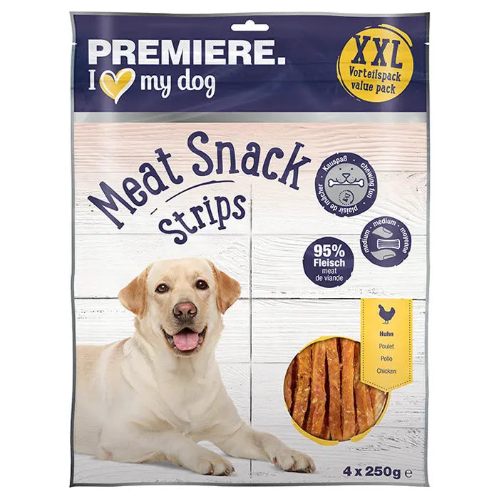 Tørret kyllingebryst strimler 4x250 g - Maxi Zoo Danmark