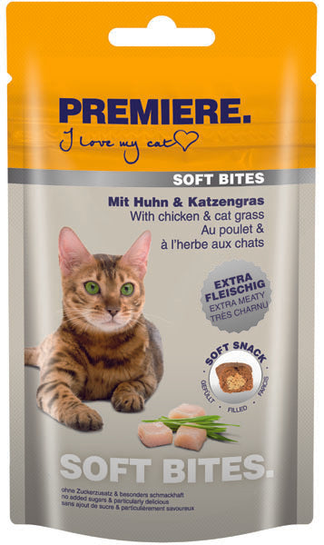 Soft Bites kylling & kattegræs 40 g