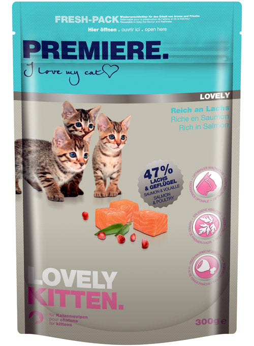Kitten Lovely fjerkræ og laks 300 g