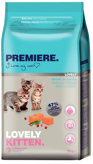 Kitten Lovely fjerkræ og laks 2 kg