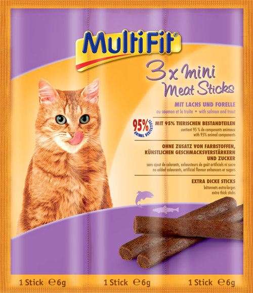 Mini Meat Sticks laks & forel 3x6 g