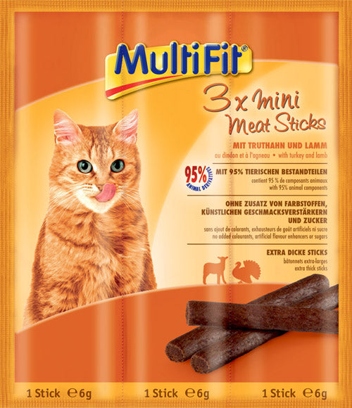 Mini Meat Sticks kalkun & lam 3x6 g