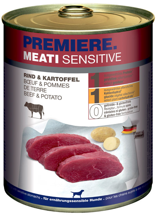 Adult Meati Sensitive, dåse okse & kartoffel 800 g