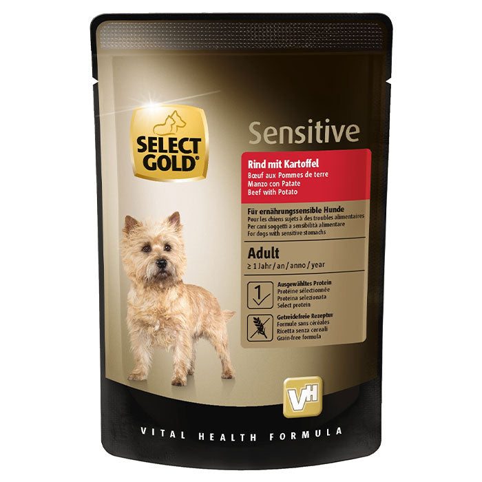 Adult Sensitive Mini Pouch okse & kartoffel 100 g