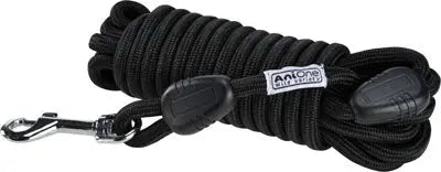 Sporline m/løkke rund 10 m sort - Maxi Zoo Danmark