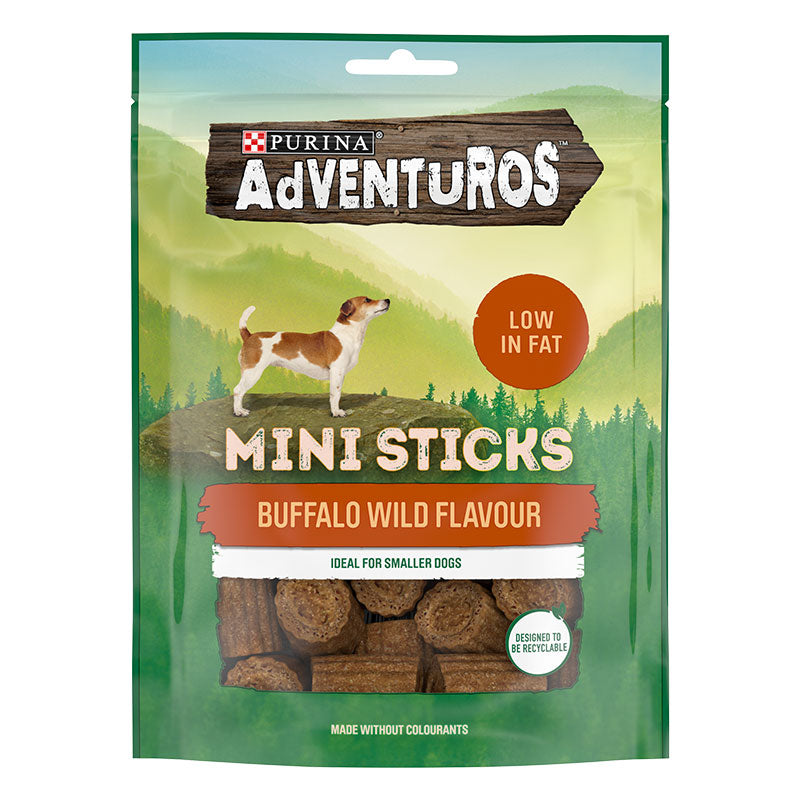Adventuros Mini Sticks bøffelsmag 90 g