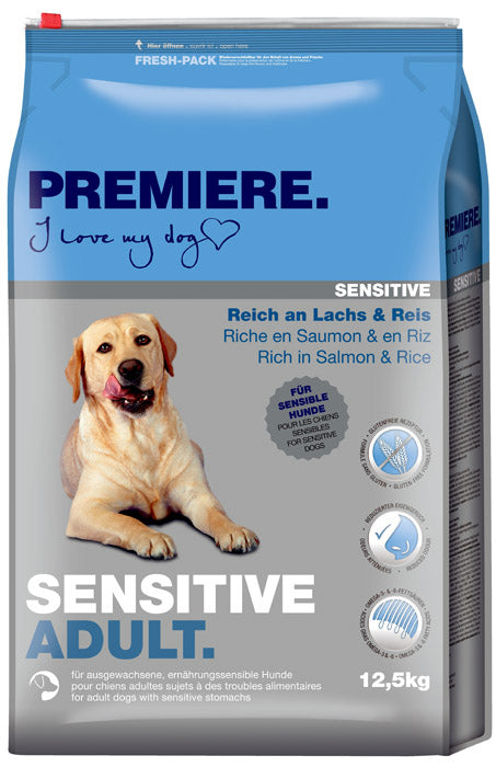 Adult Sensitive laks & ris 12,5 kg