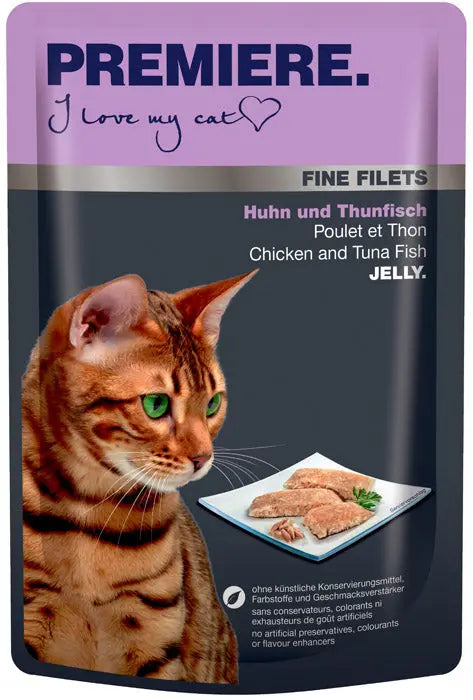 Adult Fine Filets Jelly, pouch kylling & tun 100 g - Maxi Zoo Danmark