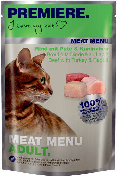 Adult Meat Menu, pouch kalkun & kanin  85 g