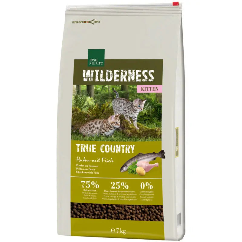 Kitten Wilderness True Country kylling & fisk 7 kg - Maxi Zoo Danmark